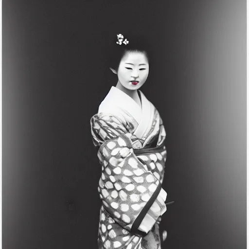 Prompt: photography of geisha with no kimono