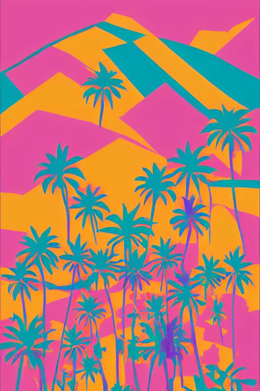 Image similar to minimalist boho style art of colorful los angeles, illustration, vector art