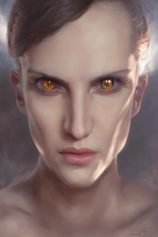 Image similar to suzanne von richthofen evil eyes, detailed, 8 k, trending on artstation, smooth, sharp focus artwork by mark arian, artgerm, mark keathley, greg rutkowski