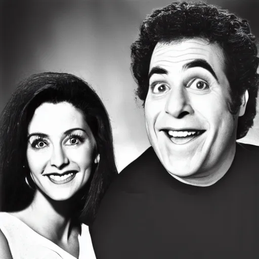 Image similar to seinfeld tv show elaine jerry meets shrek black and white 1 0 2 4 x 1 0 2 4