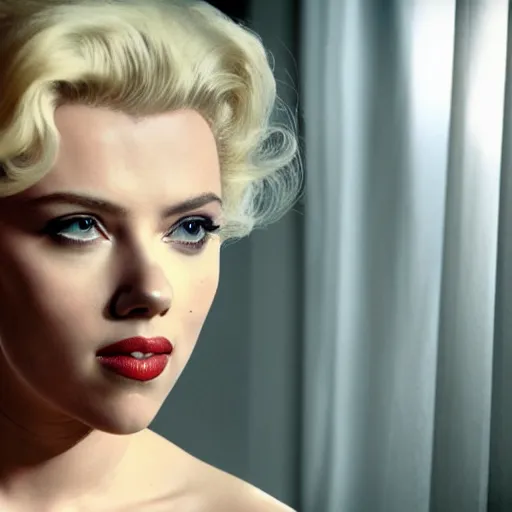 Image similar to Scarlett Johansson as Marilyn Monroe full HD 4K highest quality realistic beautiful gorgeous natural