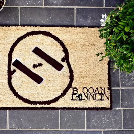 Prompt: an osama binladin doormat