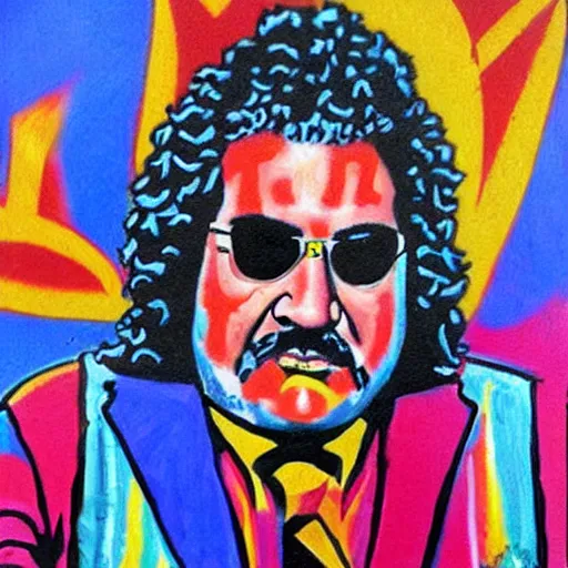 Image similar to jerry garcia egypt portrait in the style of graffiti