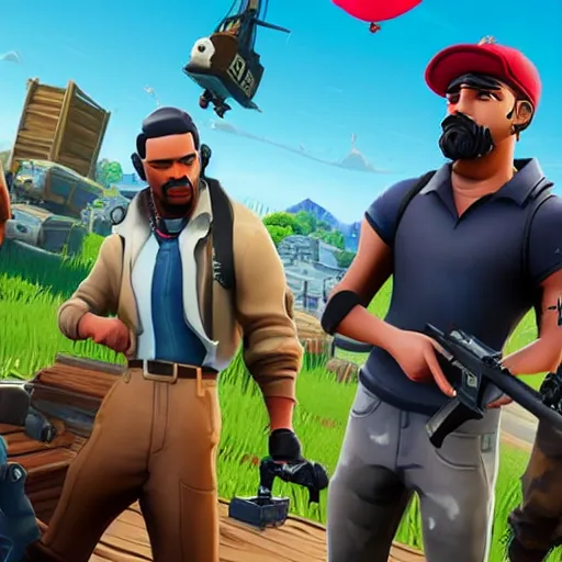 Image similar to Noyz Narcos in Fortnite very detailed, full body shot 8K quality super realistic