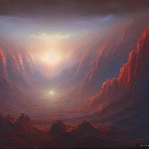 Prompt: heaven by noah bradley, matte painting