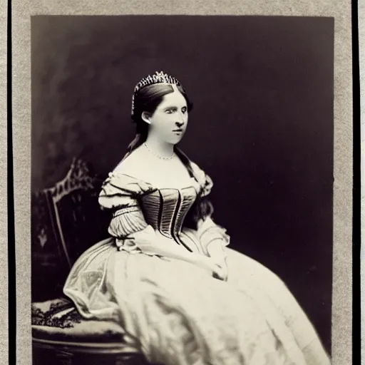 Image similar to clear photography of a beautiful princess, circa 1 8 5 8