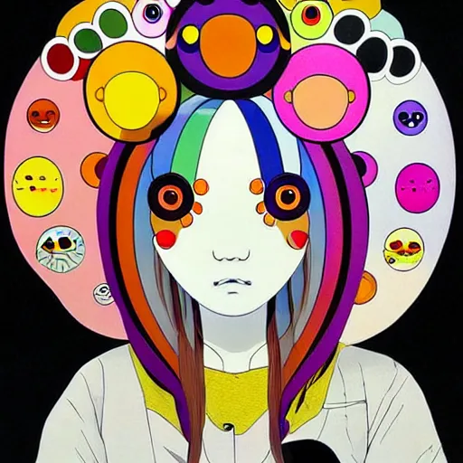 Image similar to a surreal portrait of a girl by takashi murakami