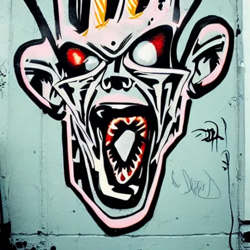 Image similar to die antwoord zef design graffiti freaky