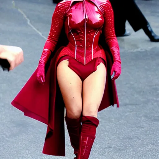 Image similar to lady gaga as the scarlet witch