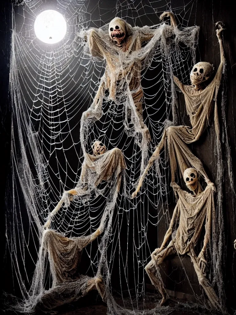  BaoNews Spiders Bloodstain Tapestry,Spider Webs Spooky