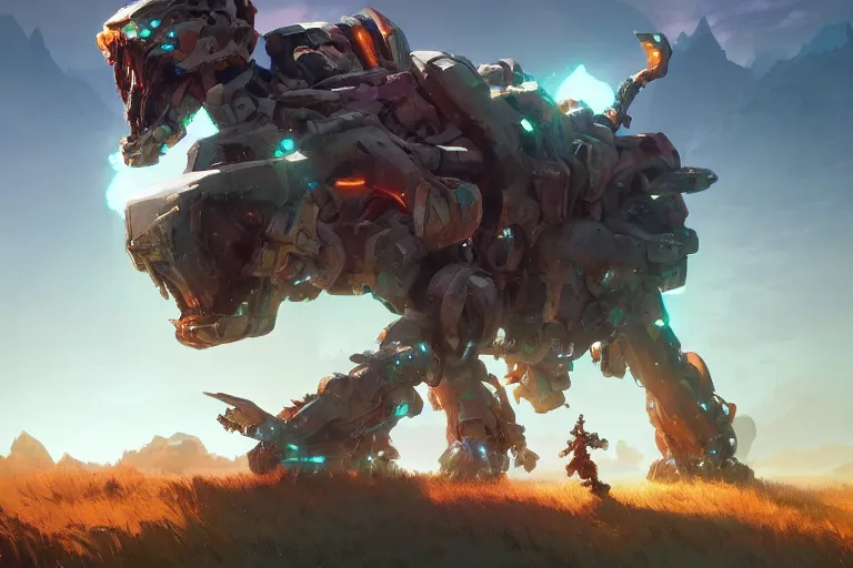 Image similar to tremortusk machine mecha animal beast robot of horizon forbidden west horizon zero dawn bioluminiscence, behance hd by jesper ejsing, by rhads, makoto shinkai and lois van baarle, ilya kuvshinov, rossdraws global illumination