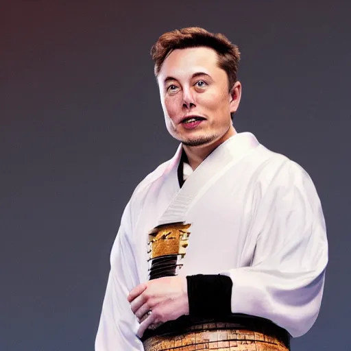 Image similar to elon musk as a samurai, hd photo