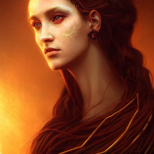 Prompt: majestic gracious regal seductive persephone portrait, ancient greece, atmospheric lighting, painted, menacing, intricate, volumetric lighting, beautiful, rich deep colours masterpiece, golden hour, sharp focus, ultra detailed, by leesha hannigan, ross tran, thierry doizon, kai carpenter, ignacio fernandez rios