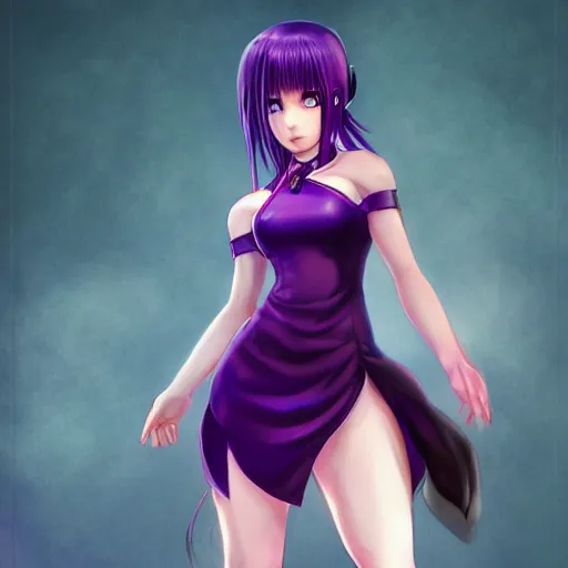 Image similar to purple dress of tifa lockhart by WLOP, rossdraws, Logan Cure, Mingchen Shen, BangkuART, sakimichan, yan gisuka, JeonSeok Lee, zeronis, Chengwei Pan on artstation