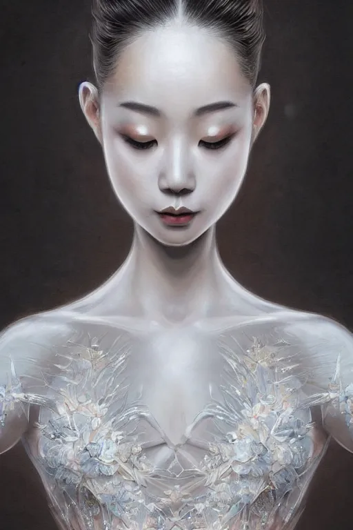 Image similar to hyperrealistic photography of a highly detailed and symmetrical gorgeous taiwanese female ballerina in the style of vargas and wlop, highly detailed, face symmetry, masterpiece, award - winning, sharp focus, intricate concept art, ambient lighting, 8 k, artstation