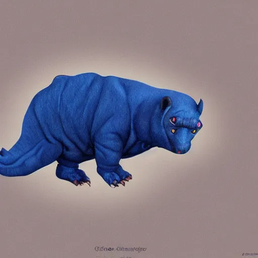 Prompt: chris christie blueberry chimera hybrid. surreal creature. concept art.