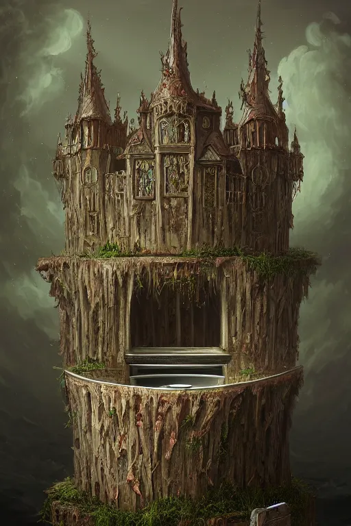 Image similar to a beautiful digital illustration painting of a detailed gothic fantasy toilet paper cake, by benoit b. mandelbrot, steven belledin, martin johnson heade, lee madgwick, caspar david friedrich, and david rios ferreira. 8 k resolution trending on artstation concept art digital illustration