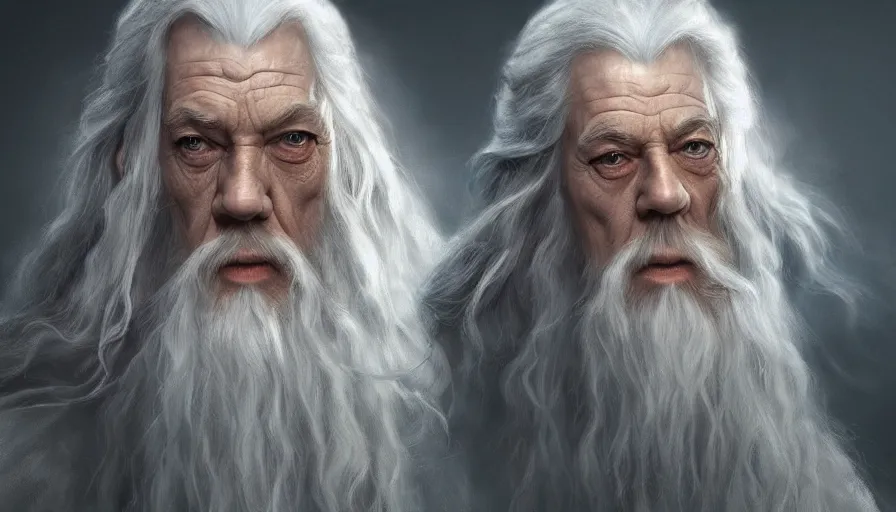 Prompt: Gandalf the white, beautiful realistic artwork on artstation