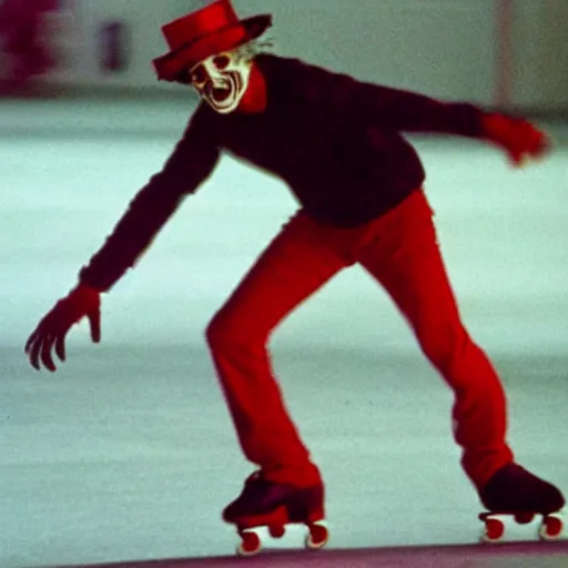 Image similar to freddy krueger rollerskating party, movie still