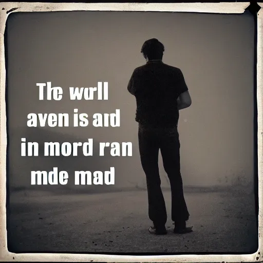 Image similar to the world is burning and just a man was alive crying in the middle