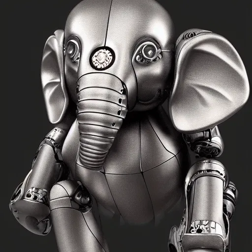 Image similar to a robotic android elephant, photorealistic