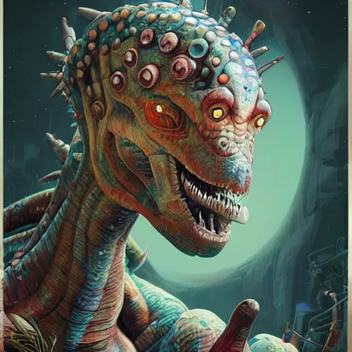 Image similar to Lofi bioPunk portrait dinosaur Pixar style by Tristan Eaton Stanley Artgerm and Tom Bagshaw