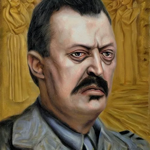 Prompt: Portrait by H.R.Giger of Igor Ivanovich Strelkov very degraded Abomination, photo-realistic, 2K, highly detailed