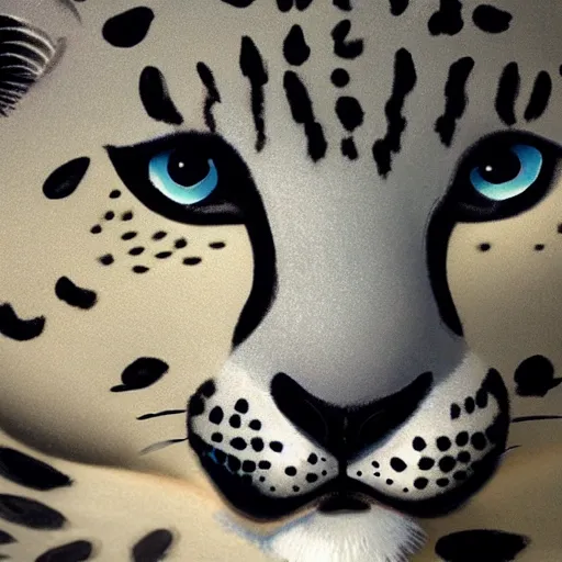 Image similar to avatar of a winged snow snow leopard by charlie harper, highly detailed, award winning, 4 k