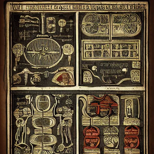 Prompt: medieval medical schematics, high detail posters, line art 4 k