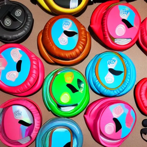 Image similar to headphones made out of candy, photo