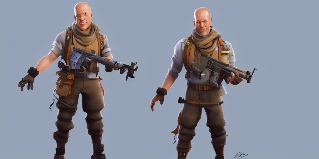 Prompt: olaf scholz as a fortnite skin. concept art. 8 k resolution