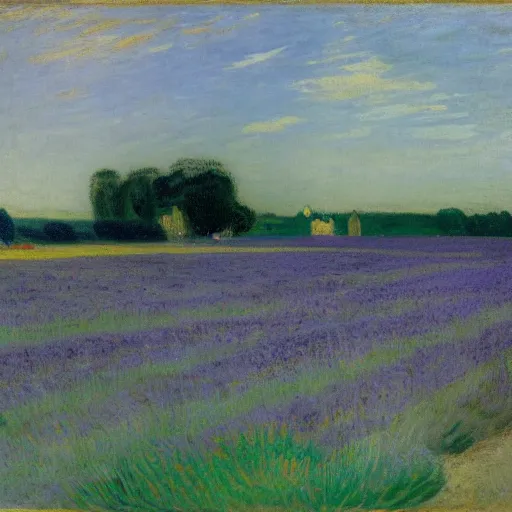 Prompt: field of lavender in france by james abbott mcneill whistler