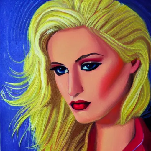 Image similar to portrait of a blonde femme fatale by Glen Orbik, - H 896