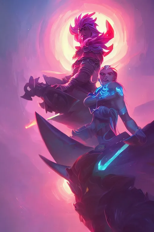 Prompt: tryndamere league of legends wild rift hero champions arcane magic digital painting bioluminance alena aenami artworks in 4 k design by lois van baarle by sung choi by john kirby artgerm style pascal blanche and magali villeneuve mage fighter assassin