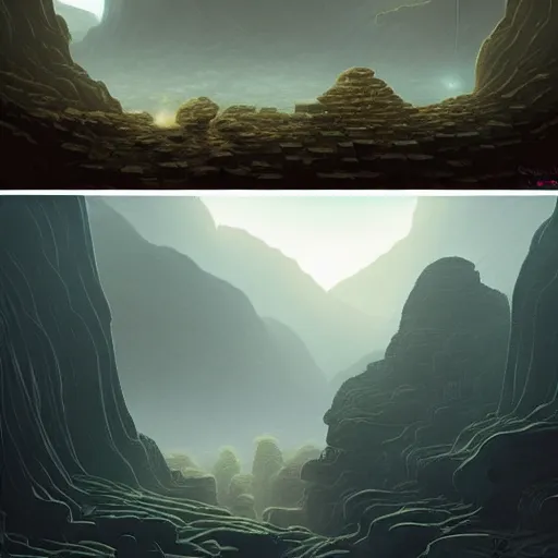 Prompt: Darkness descending on Pixel Canyon is a landscape, pixelated rain, intricate, highly detailed, digital painting, concept art, sharp focus, illustration, art by artgerm and Gustave Baumann