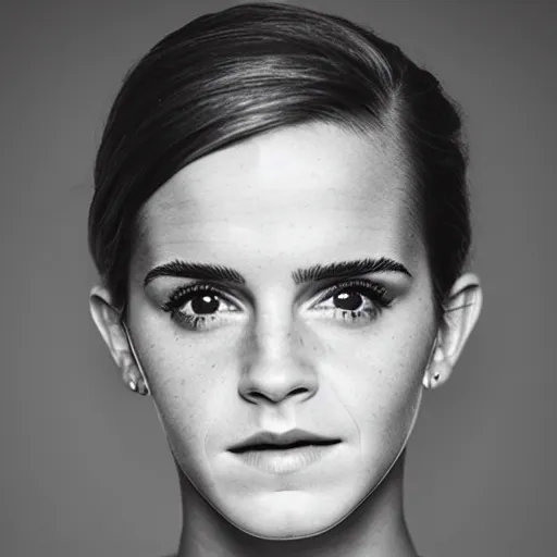 Prompt: Professional portrait of male Emma Watson. Studio lighting