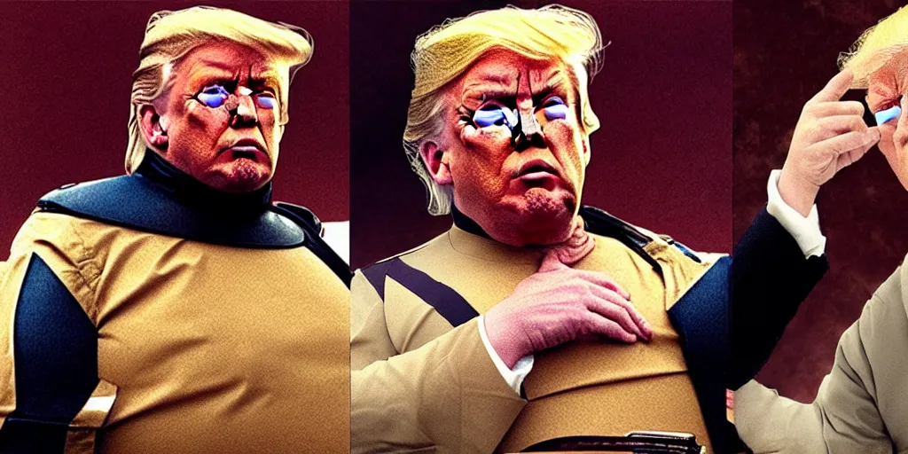 Prompt: donald trump as baron harkonnen in jodorowsky ’ s dune, realistic concept art