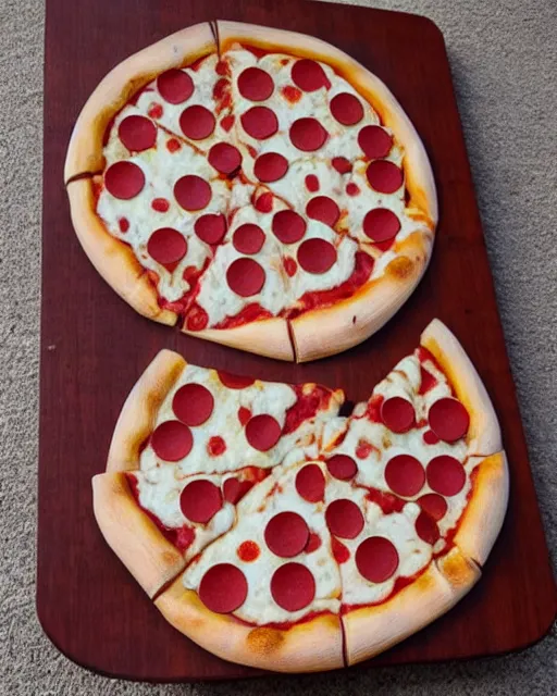 Image similar to wooden carving statue of a pizza product picture, ebay listing thumbnail