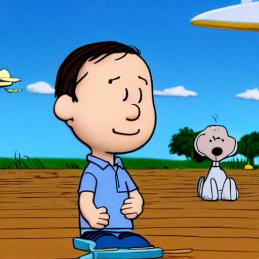 Prompt: sheldon cooper in the peanuts movie ( 2 0 1 5 ), animated, movie,