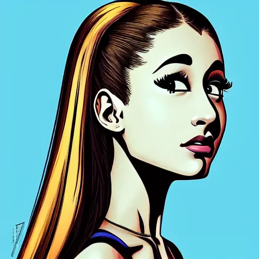 Image similar to “ ariana grande retro minimalist portrait by jean giraud, moebius starwatcher comic, sharp, smooth face, 8 k ”