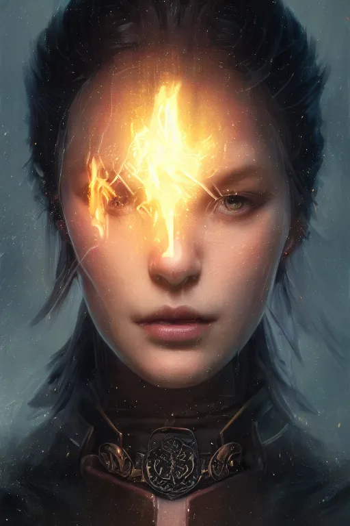 Image similar to a fancy close up portrait of a beautiful dark mage using magic by Greg Rutkowski, Sung Choi, Mitchell Mohrhauser, Maciej Kuciara, Johnson Ting, Maxim Verehin, Peter Konig, final fantasy , mythical, 8k photorealistic, cinematic lighting, HD, high details, atmospheric,