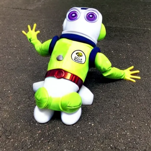 Image similar to a gecko dressed as buzz lightyear