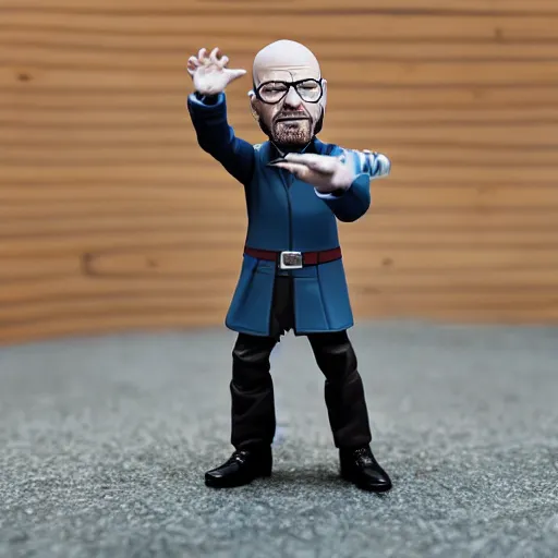 Image similar to billy crystal cosplay walter white, stop motion vinyl action figure, plastic, toy, butcher billy style