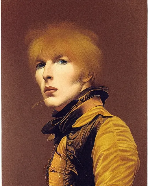 Image similar to a detailed portrait of ziggy stardust by jean auguste dominique ingres