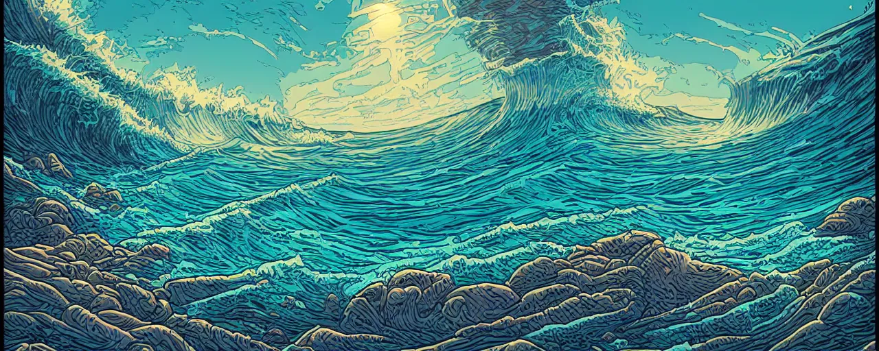 Image similar to the sea by dan mumford