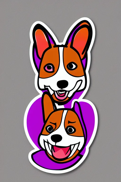 Image similar to Portrait of a corgi as a Mexican wrestler in a mask, sticker, colorful, illustration, highly detailed, simple, smooth and clean vector curves, no jagged lines, vector art, smooth