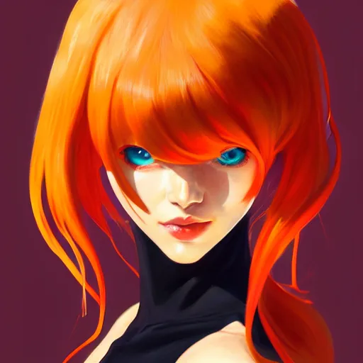 Image similar to portrait of Asuka Langley Soryu, League of Legend illustration, asymmetrical, profile picture, Organic Painting, sunny day, Matte Painting, bold shapes, hard edges, street art, trending on artstation, by Sam Youn and Gil Elvgren and Sachin Teng