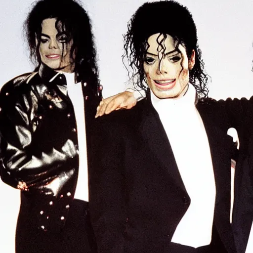 Prompt: michael jackson with 2 heads