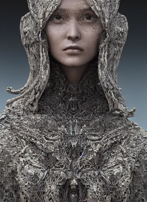 Image similar to sculpture made of water, portrait, future, shaman, harper's bazaar, vogue, magazine, insanely detailed and intricate, concept art, ornate, luxury, elite, elegant, trending on artstation, by ruan jia, by Kenneth Willardt, by ross tran, by WLOP, by Andrei Riabovitchev,