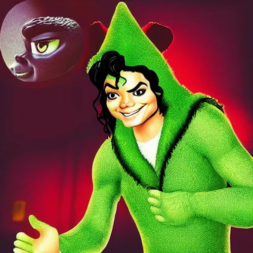 Image similar to “Michael Jackson as Shrek”